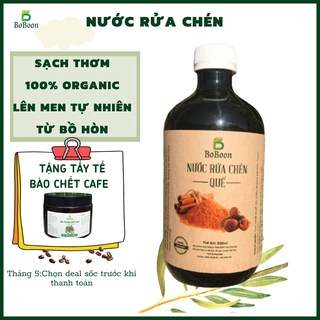 Nước rửa chén enzym hữu cơ organic bồ hòn Quế Boboon