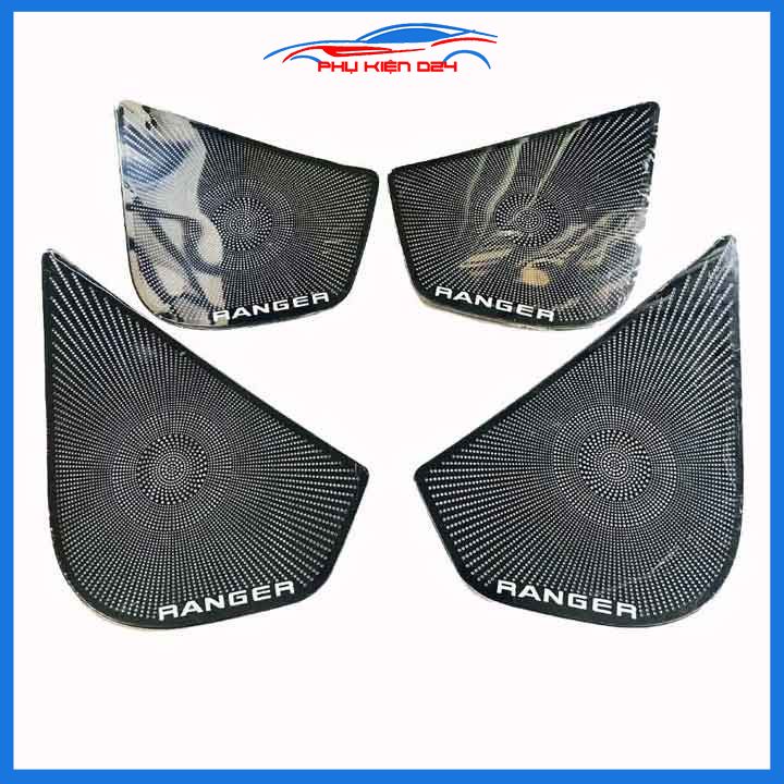 Bộ ốp màng loa vân Titan cho xe Ranger 2017-2018-2019-2020-2021-2022 chống xước trang trí nội thất ô tô