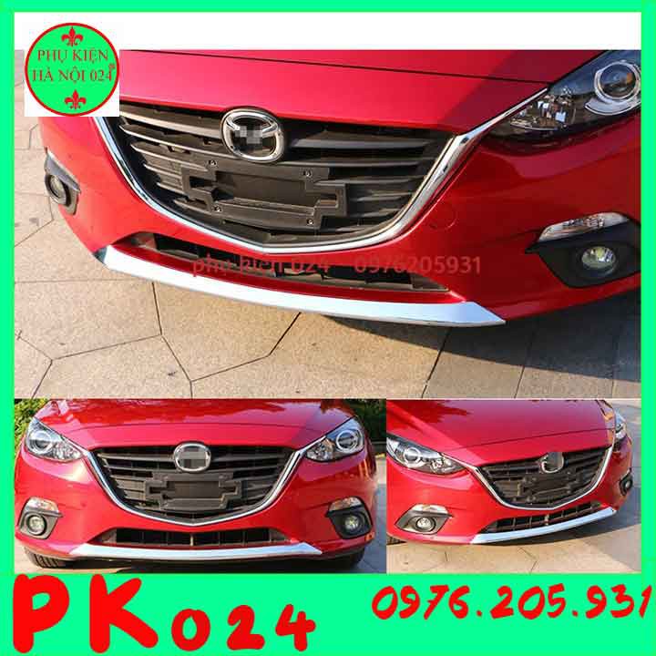 Ốp cản trước Mazda 3 2017-2019 mạ crom trang trí chống trầy bảo vệ xe
