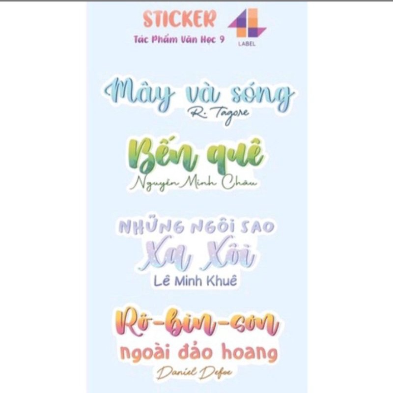 Sticker văn học lớp 9( cả năm)