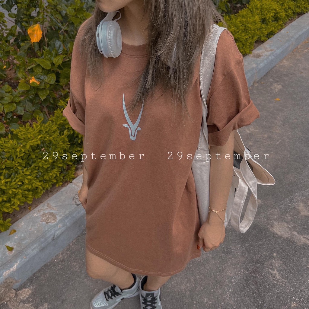 Áo thun tay lỡ PSY form rộng unisex màu nâu dễ phối đồ/ Áo phông nam nữ mặc 4 mùa trẻ trung năng động_xuongmaythuhien