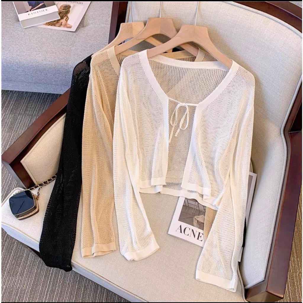 Áo khoát len lưới/áo khoát len dệt/áo khoát len cadigan