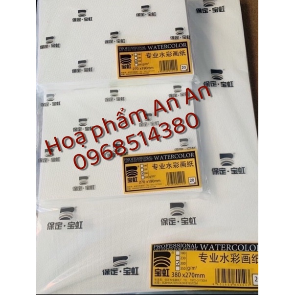Tập giấy vẽ màu nước định lượng 300gms A2/A3/A4/A5