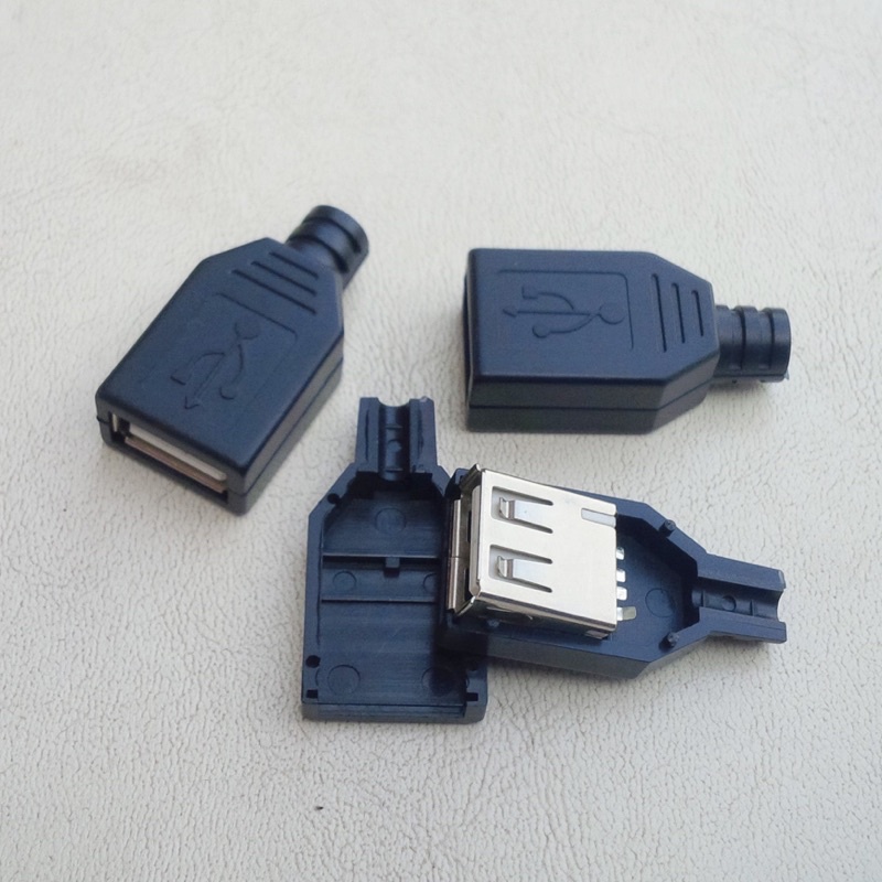 Bộ 10 USB cái 2.0 type A hàn dây chân thẳng đứng