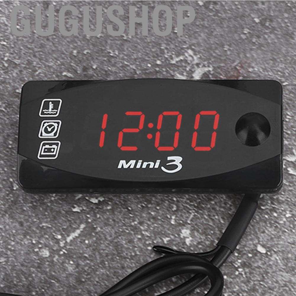 Đồng hồ điện tử màn hình LED 12V chống thấm nước IP67 dành cho xe máy