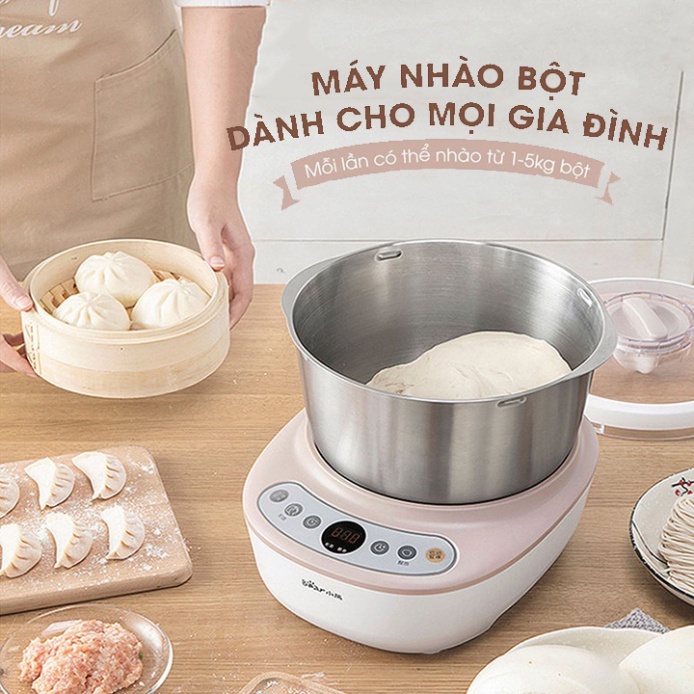 Máy nhồi bột bear HMJ-A50B1 (5L) dụng cụ làm bánh, máy nhào bột chính hãng