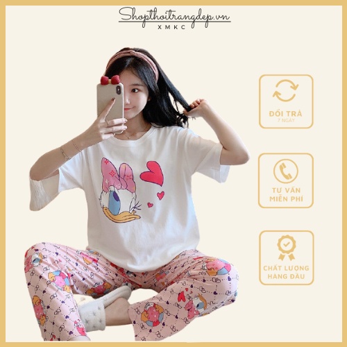 Bộ mặc nhà quần dài áo cộc