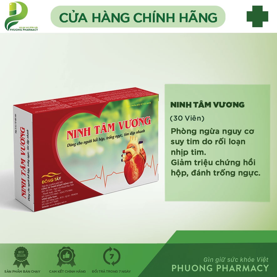 Ninh Tâm Vương hỗ trợ người rối loạn nhịp tim hồi hộp