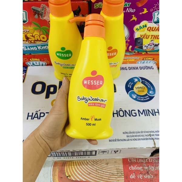 Sữa Tắm Gội Wesser 2 In 1 500ml (Cam/Xanh Lá/Hồng)