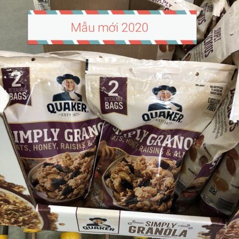 Yến Mạch Ăn Kiêng, Tốt Cho Sức Khỏe, Tim Mạch - Granola Mật Ong, Nho Khô 978g