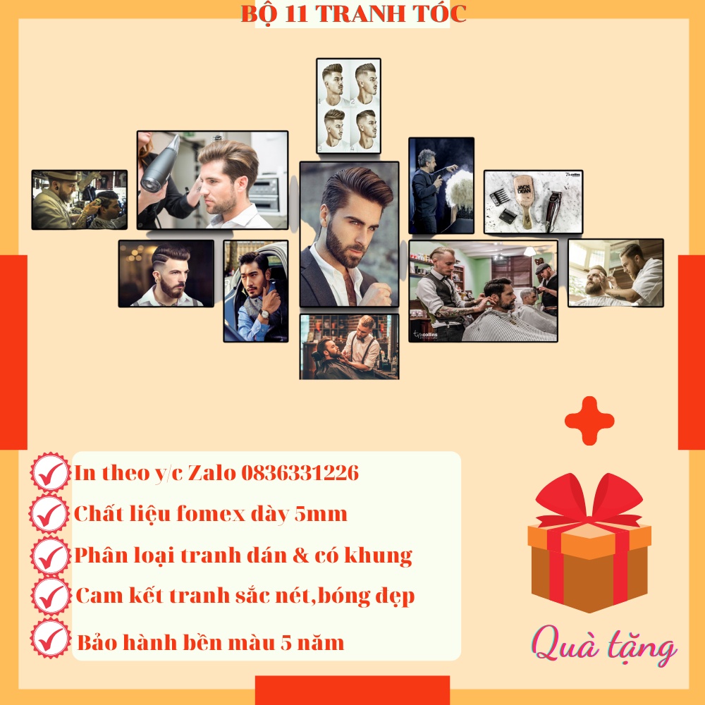 TRANH BARBER TÓC NAM TREO DÁN TƯỜNG TRANG TRÍ QUÁN TÓC SIÊU ĐẸP TN01-FL2 ÁNH DƯƠNG