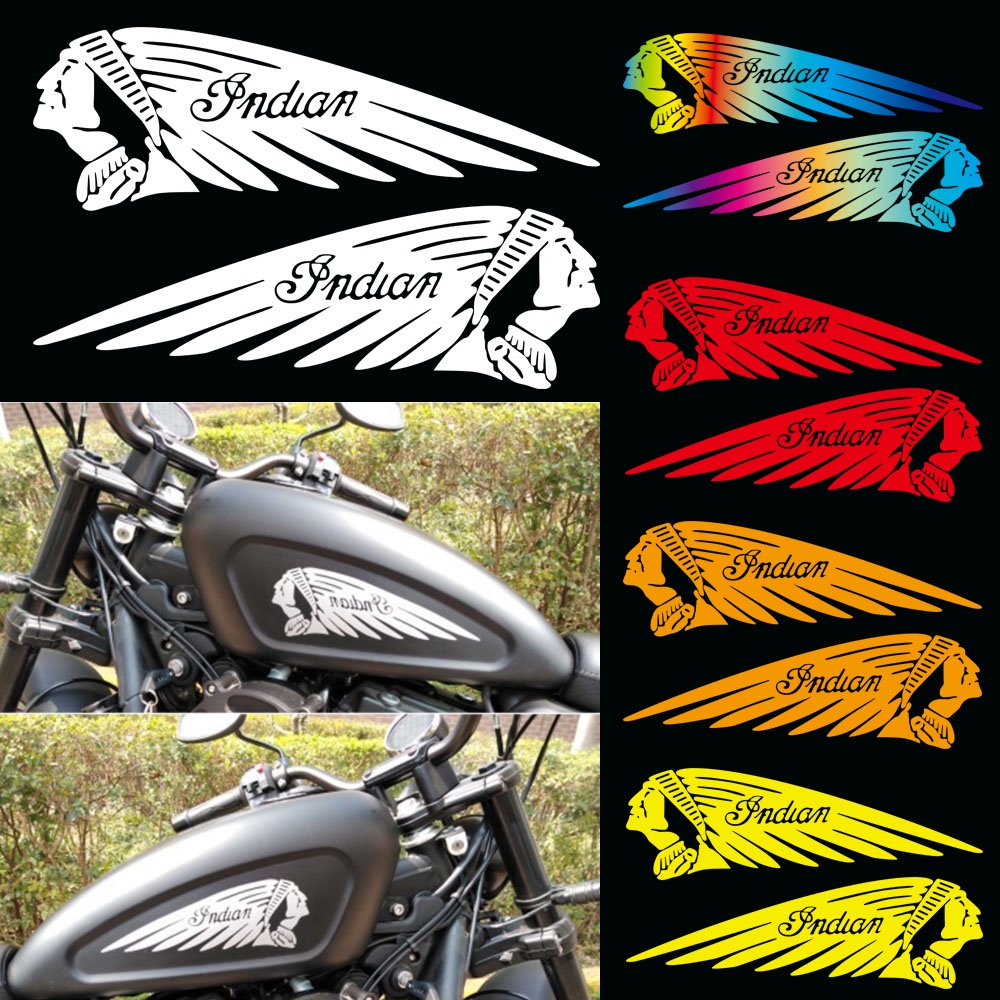 Bộ 2 Miếng Dán Trang Trí Bình Xăng Xe Mô Tô Harley Hình Đầu Lâu Bằng PVC