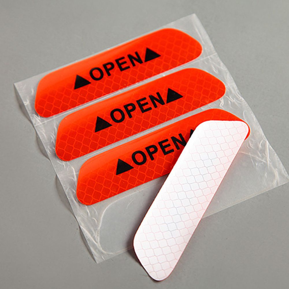 Miếng Dán Phản Quang In Chữ Mở Cửa Xe Hơi Trang Trí Đa Màu