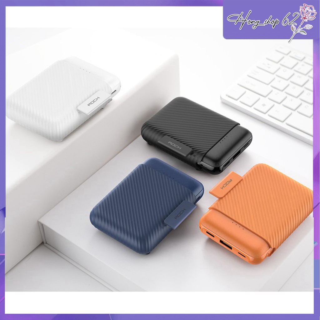 Pin Sạc dự phòng không dây P51 Mini chính hãng Rock 10.000mAh