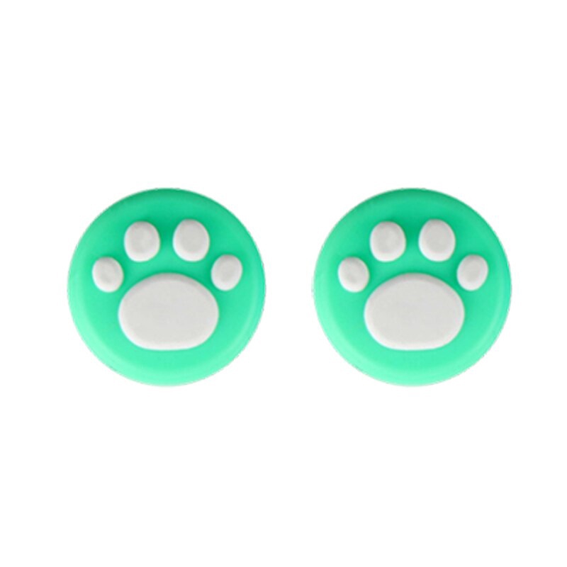 Bộ 2 Nút Bọc Cần Điều Khiển Chơi Game Nintendo Switch / Lite / OLED Joy Con Hình Dấu Chân Mèo Bằng Silicone