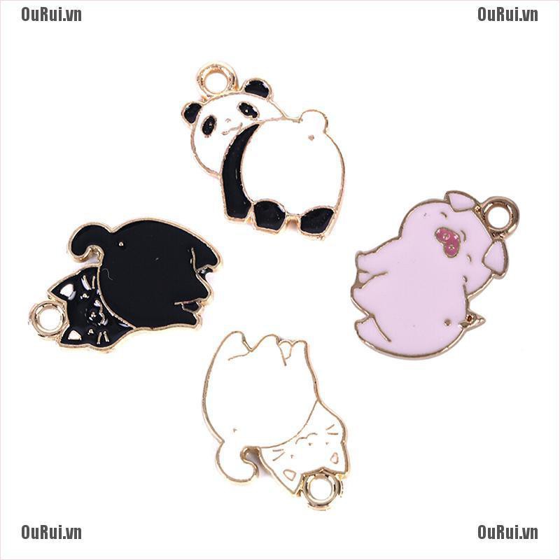 Set 10 Mặt Dây Chuyền Hình Động Vật Dễ Thương Xinh Xắn