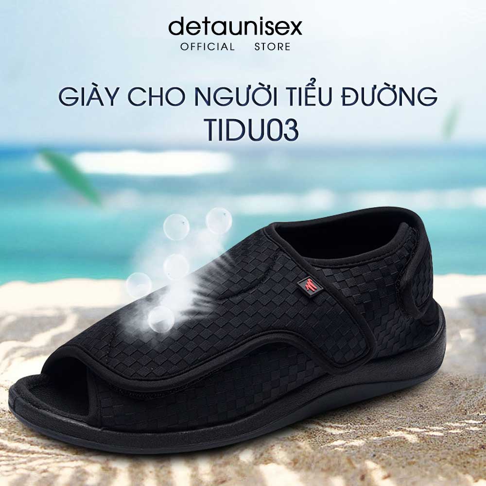 Giày vải xé dán cho người già bệnh tiểu đường Detaunisex - TIDU03