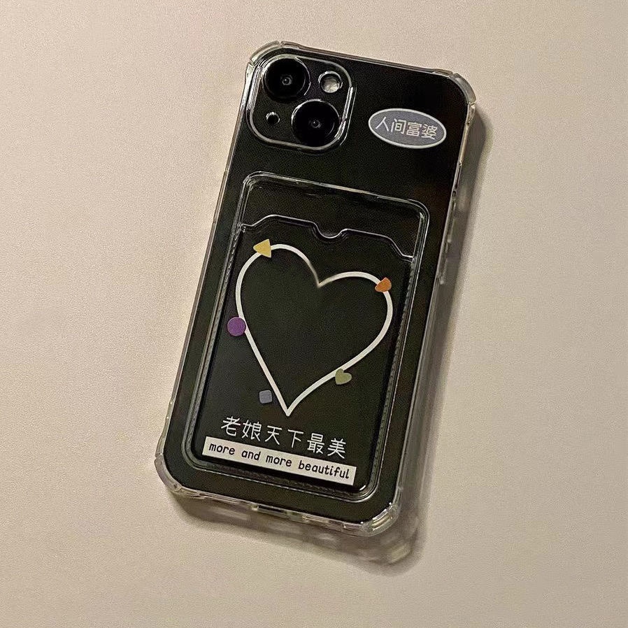 Ốp Điện Thoại TPU Silicon Mềm Trong Suốt Chống Sốc In Hình Trái Tim Cho IPhone 14 13 12 Mini 11 10 Pro XS Max X XR 8 7 6 6S Plus