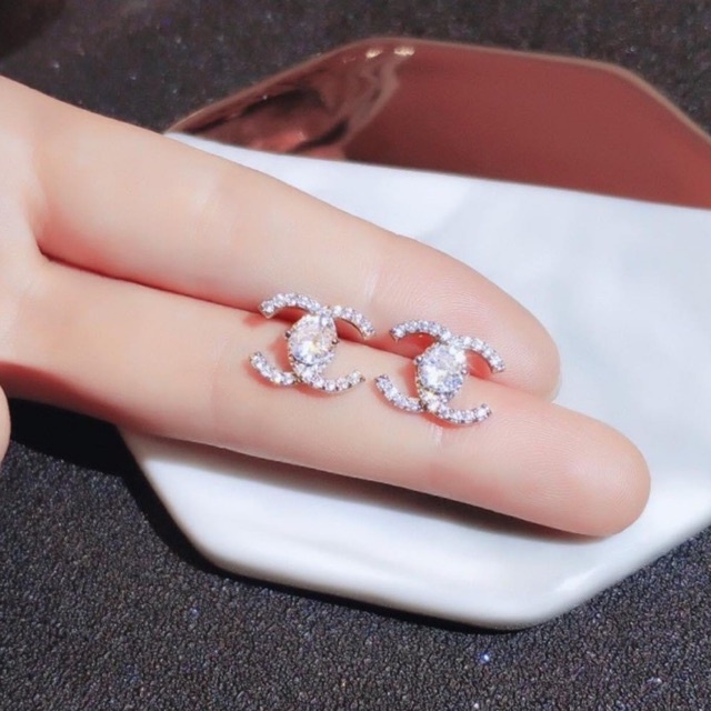 Bông x đá xinh xắn, chất liệu bạc ta Mã thiết kế sang chảnh Độc đáo Mainomi Shop Bạc Xinh