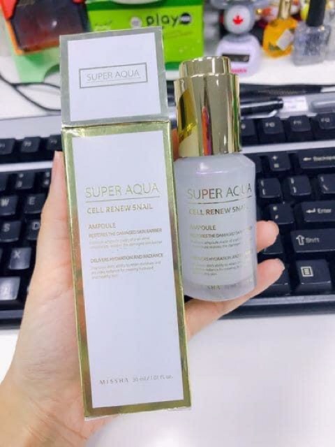 TINH CHẤT DƯỠNG DA SUPER AQUA CELL RENEW SNAIL AMPOULE 30ML