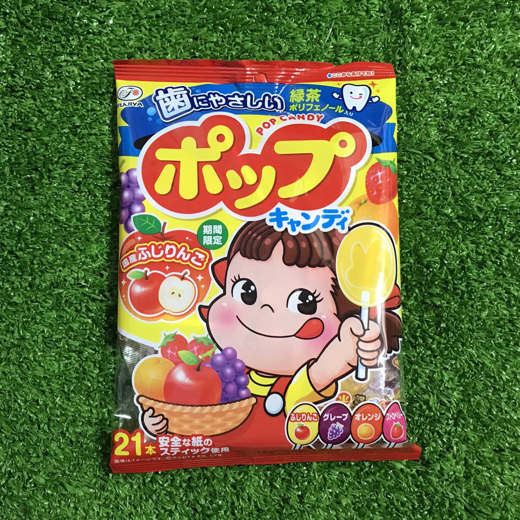 [Lốc 6 gói lớn] Kẹo mút trái cây Fujiya Pop Candy Nhật Bản (20 cái/ gói)