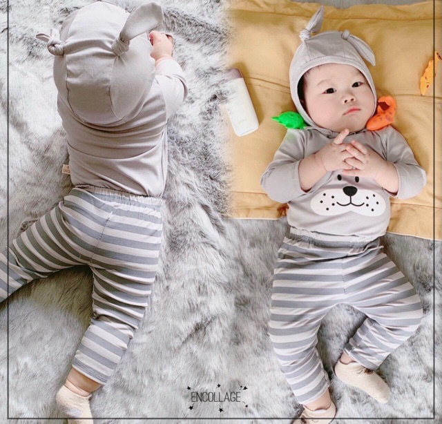 BỘ BODY KÈM MŨ TAI THỎ CƯNG XỈU CHO BÉ YÊU | BigBuy360 - bigbuy360.vn