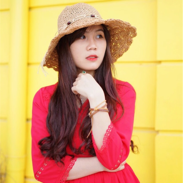 [Ảnh Thật]_Nón Cói Mềm Tiểu Thư Phong Cách Vintage
