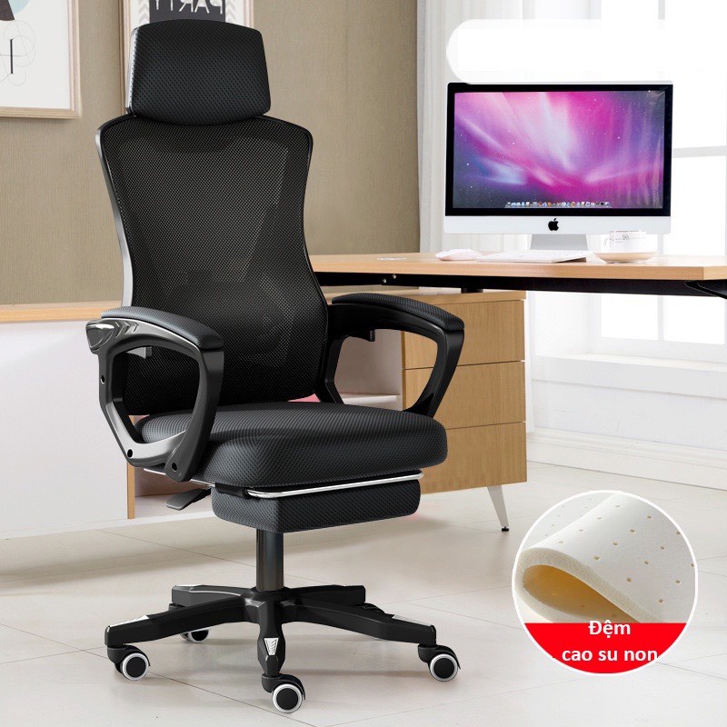 Ghế Xoay Gaming, Chơi Game Công Thái Học Tựa Đầu Nâng Hạ Ngả Lưng Tiện ích-Hàng Nhập Khẩu