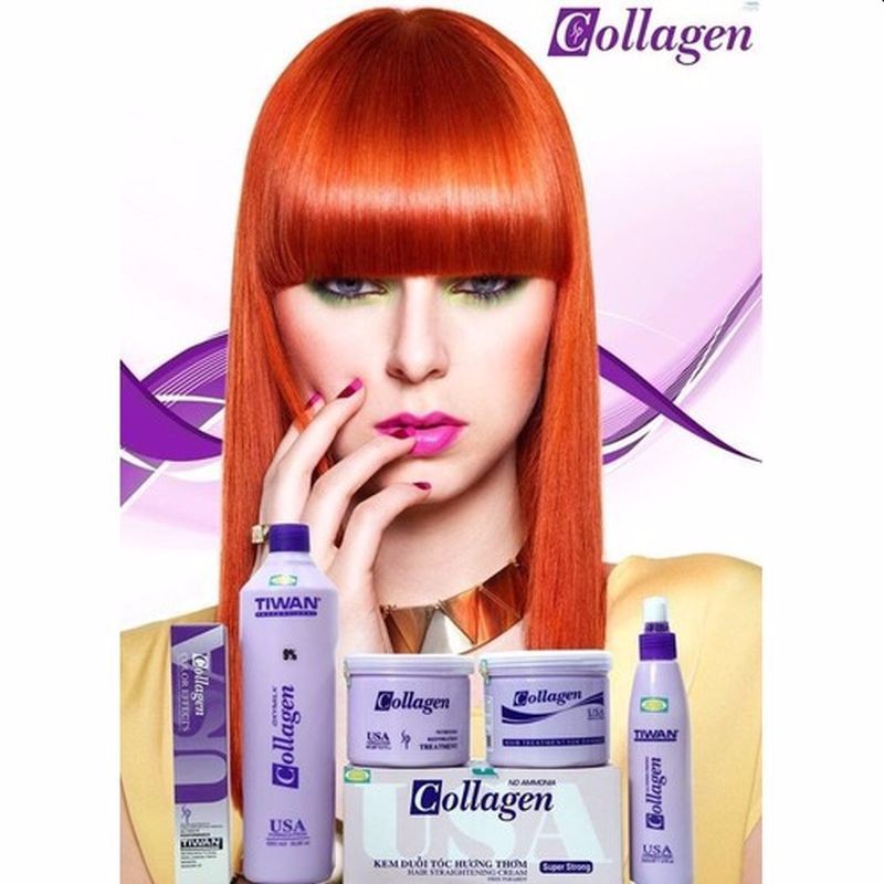 Cặp thuốc duỗi tóc collagen