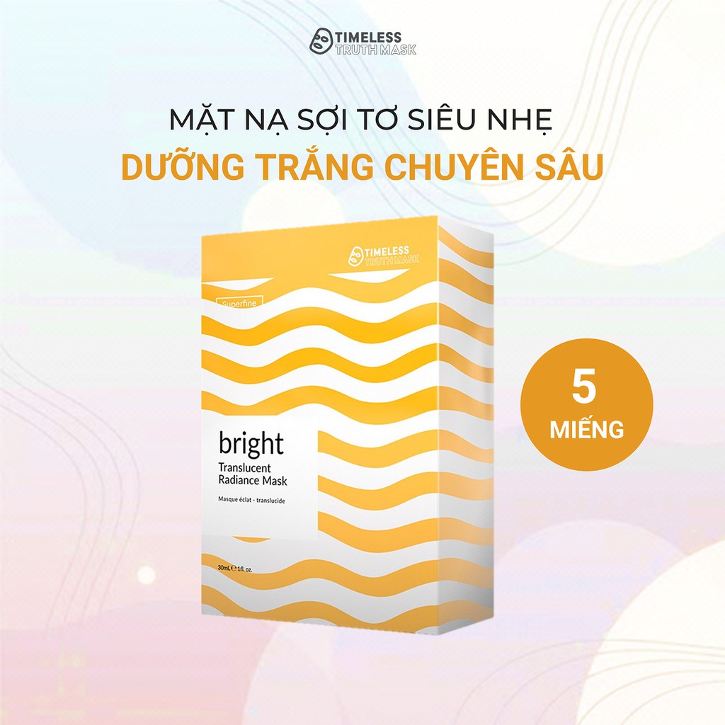 Mặt nạ sợi tơ siêu nhẹ làm trắng da, bổ sung collagen Timeless Truth Mask Superfine Bright (30ml x 5 miếng)