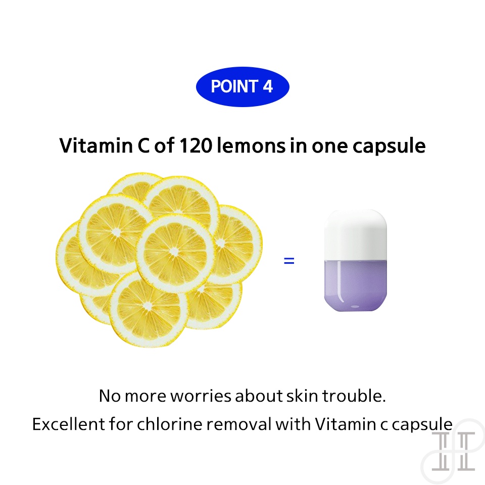 Hàn Quốc SHIFT Vitamin Capsule Shower Filter I Bộ lọc tắm I Loại bỏ clo I Dưỡng ẩm cho da I Phục hồi tóc rụng I Bộ lọc hương thơm