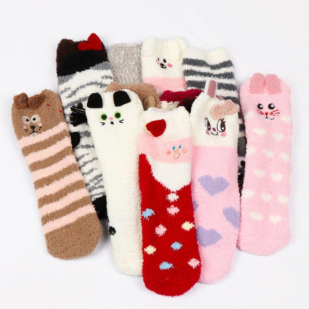 Vớ Dày Dặn Chống Trượt In Họa Tiết 3D Dành Cho Người Lớn