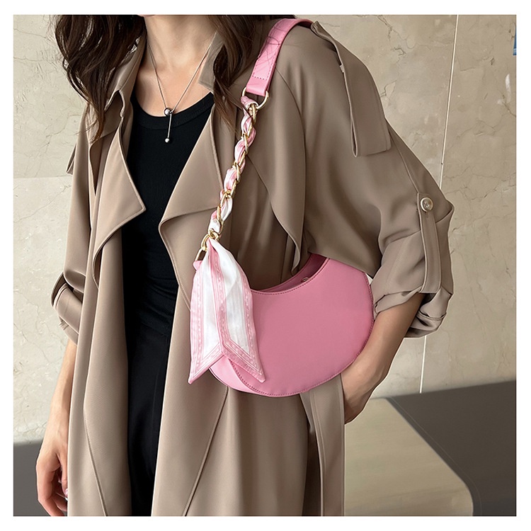 Túi Xách JASMIN NOIR Da PU Phối Khăn Quàng Cổ Thời Trang Dành Cho Nữ