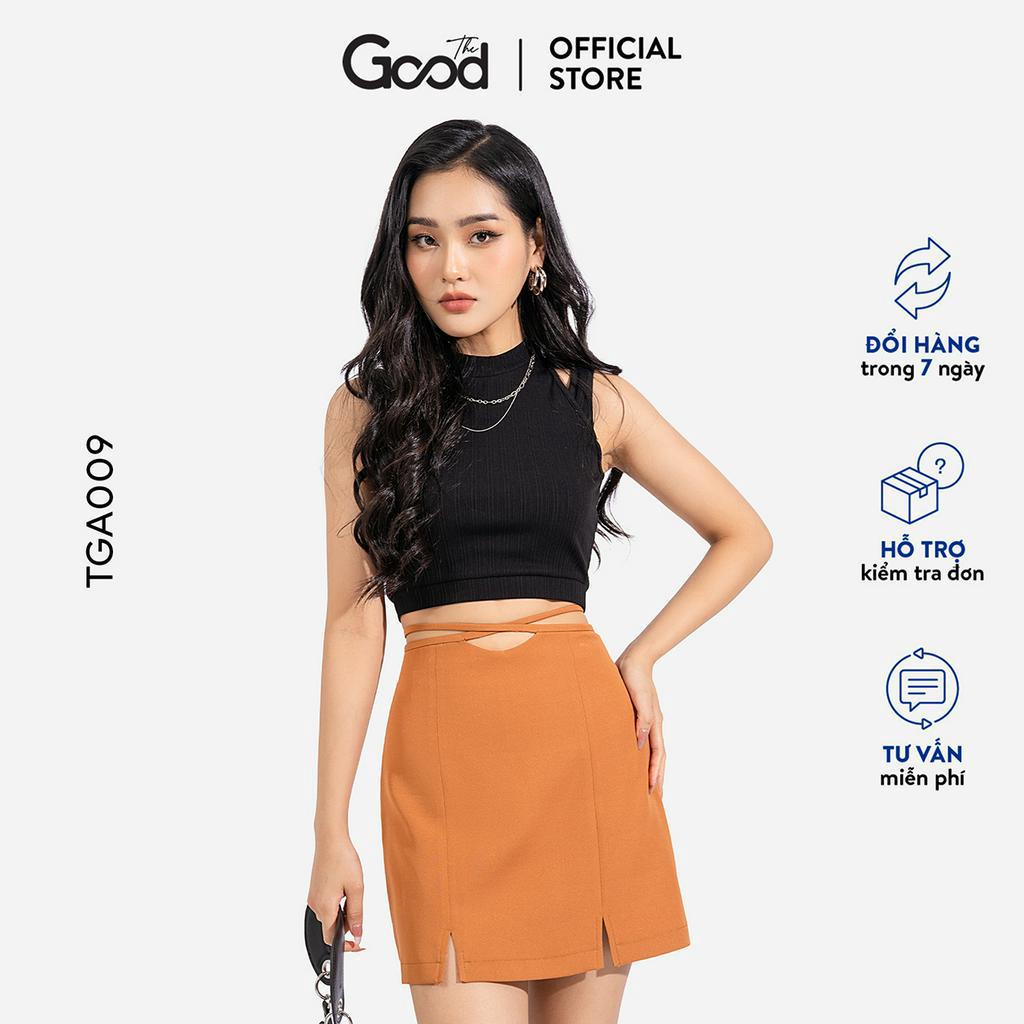 Áo Croptop Len Tăm Cut Out The Good/Tanktoppi Cutout
