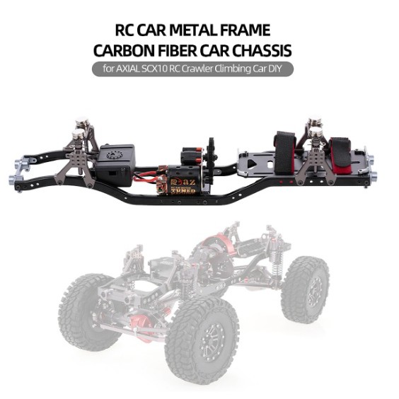 Khung xe RC Kim loại với động cơ 540 cho AXIAL SCX10 RC Crawler