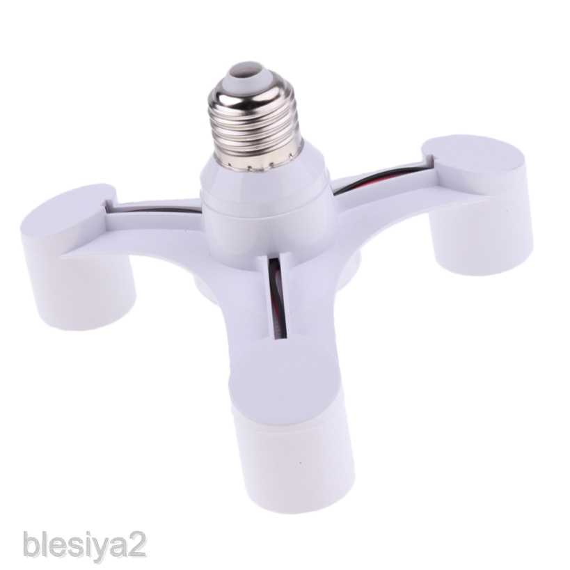 3 In 1 E27 To Three E27 Base Socket Splitter Lamp Bulb Adapter Converter Holder