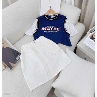 SET ÁO CROPTOP KÈM CHÂN VÁY (KÈM VIDEO HÌNH THẬT)