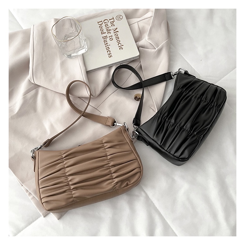 Túi Đeo Vai / Kẹp Nách 2 Ngăn Màu Trắng Phối Dây Xích Thời Trang Cho Nữ IELGY