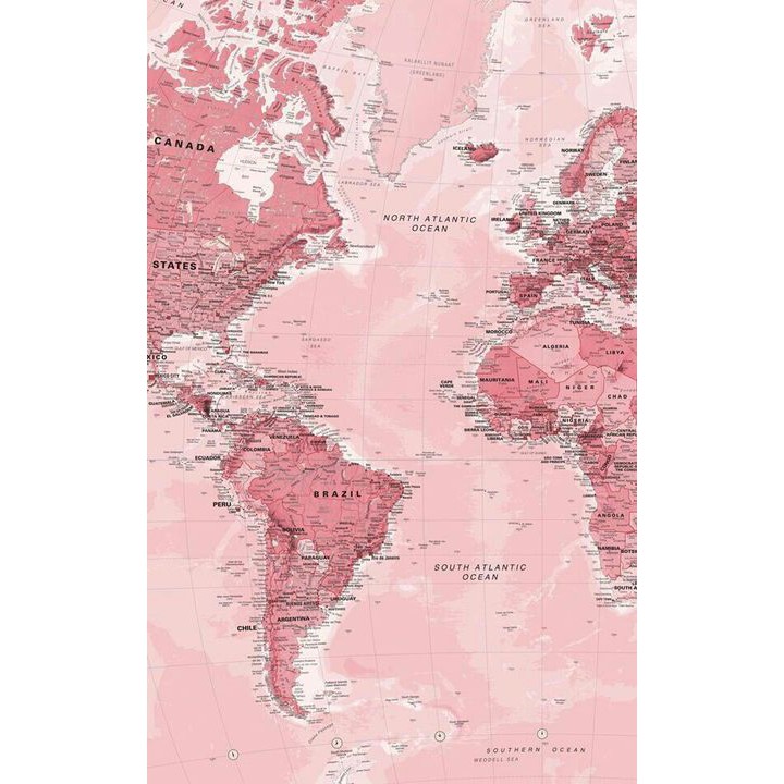 Wall Collage  keo sẵng lột dán tường trang trí decor phòng ngủ - theme Hồng nhạt