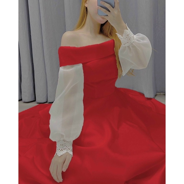 ĐẦM BẸT VAI TAY PHỒNG XINH XẮN full S/M/L/XL