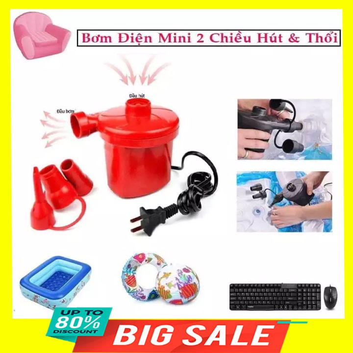 Bơm điện 2 chiều bơm và hút chân không
