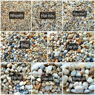 [Siêu đẹp - Siêu rẻ] Sỏi bể cá, sỏi biển tự nhiên, rắc cây, dùng để vẽ, 3 mầu, đẹp, tiểu cảnh, đen
