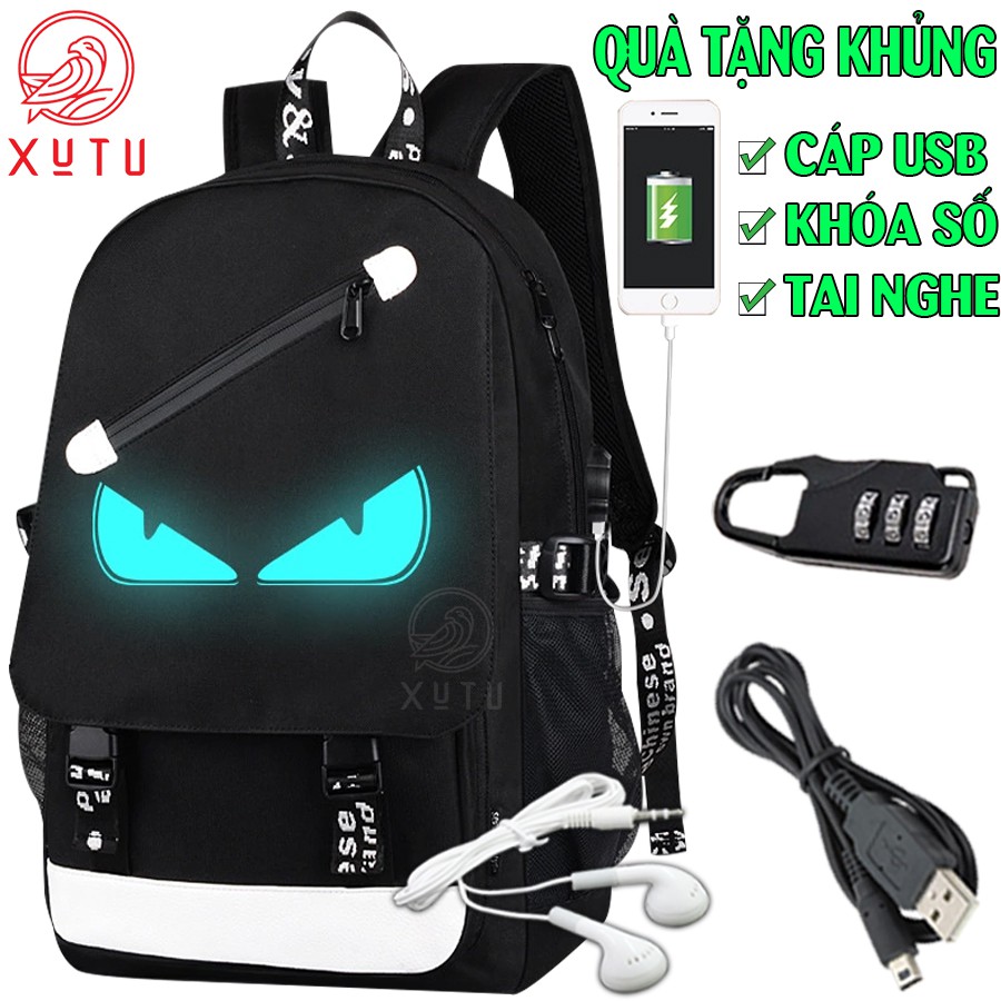 Balo nam nữ đi học phong cách phát sáng Xutustore cực độc-TẶNG cápUSB+Khóasố+TaiNghe- Cặp đi học HOT trend nhất 2021