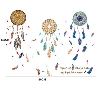 DECAL DÁN TƯỜNG LÔNG VŨ THỔ CẨM