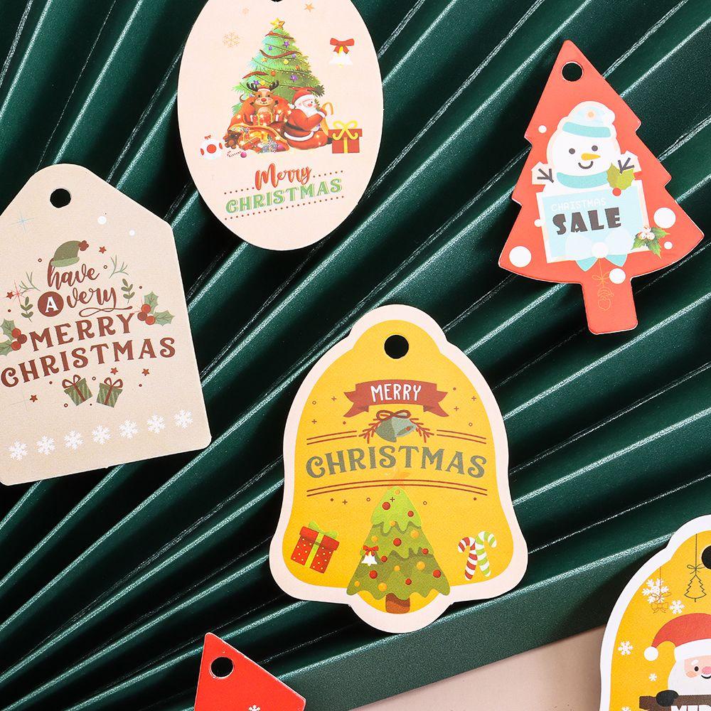 MUVAKO Set 160 Thẻ Giấy Hình Ông Già Noel Và Bông Tuyết Trang Trí Giáng Sinh Mới