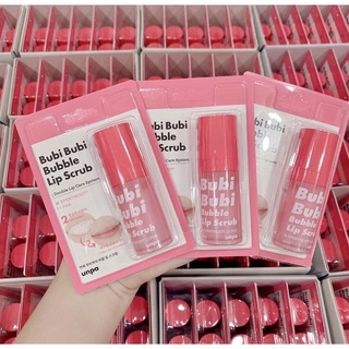 Tẩy Tế Bào Chết Môi Sủi Bọt Bubi Bubi Lip By Unpa 10ml chính hãng giúp tẩy da chết, dưỡng ẩm mềm giúp môi hồng mềm mịn