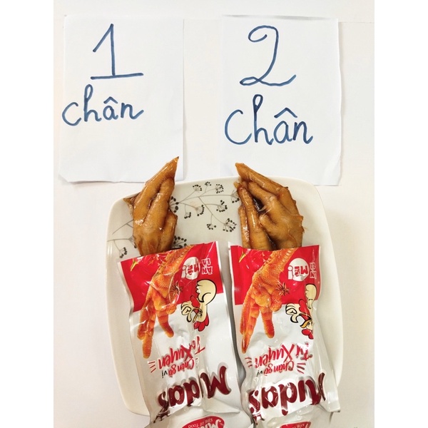 Chân gà cay Midass 2 vị Tứ Xuyên và Thảo mộc siêu ngon, Loại chân TO gói 40-55g/chân