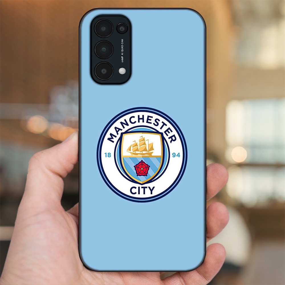 Ốp lưng Oppo Reno 5 viền đen in hình Manchester City MC