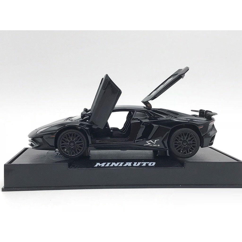 MÔ HÌNH XE Ô TÔ Siêu Xe LAMBOR Aventador SV LP750-4 | MINIAUTO tỷ lệ 1:32 Đen