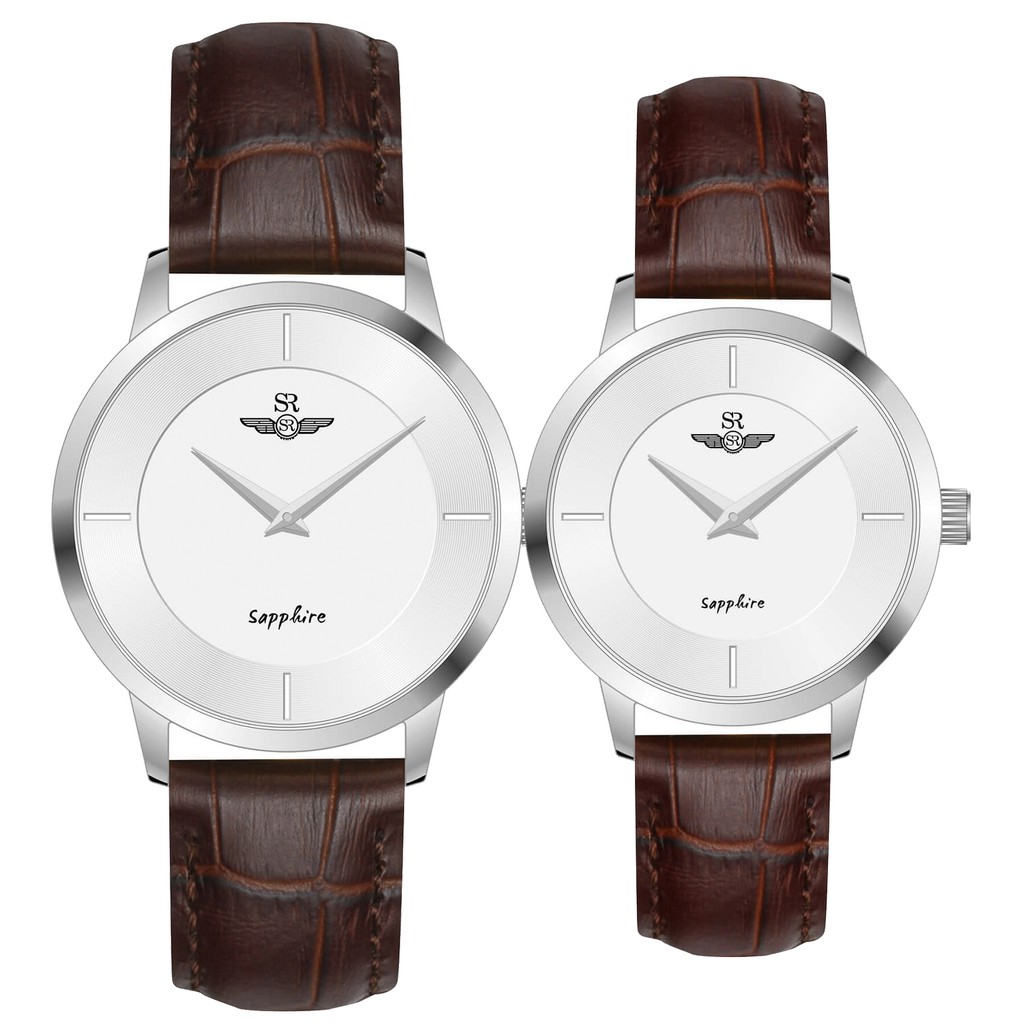 Đồng Hồ Cặp Đôi Dây Da SR Watch SG3004.4102CV & SL3004.4102CV Chính Hãng